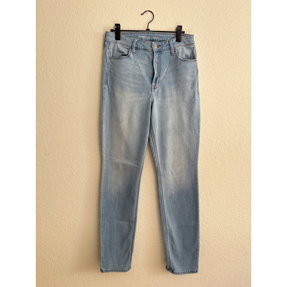 Old Navy Wow Straight Jeans 8 Tall Light Wash High Rise Denim